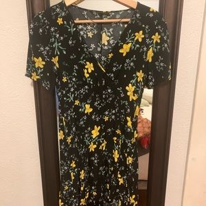 Zara Basic Collection Black Floral dress